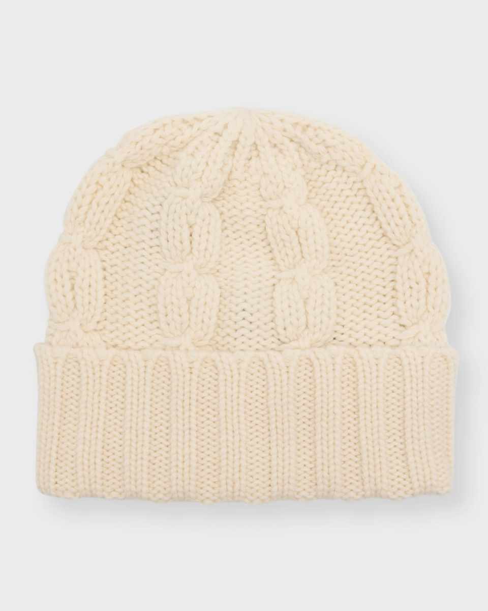 Cable Knit Cashmere Beanie
